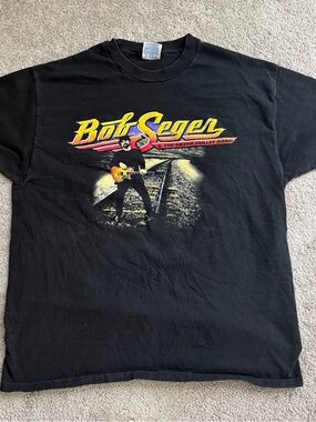 Vintage 1996 Bob Seger Tour T Shirt XL 90s North American Band Tee Hanes USA